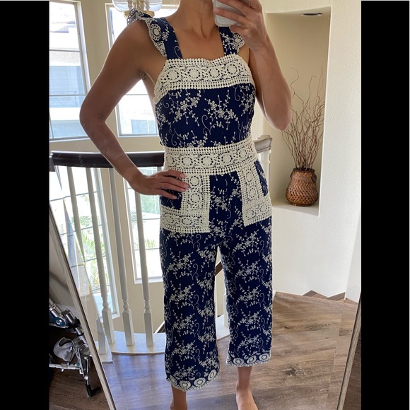 Anthropologie Pants - Anthropologie Nightcap Olive Eyelet Overalls XS